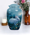 10-inch white bunny moon urn