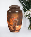 White bunny moon urn with personalized