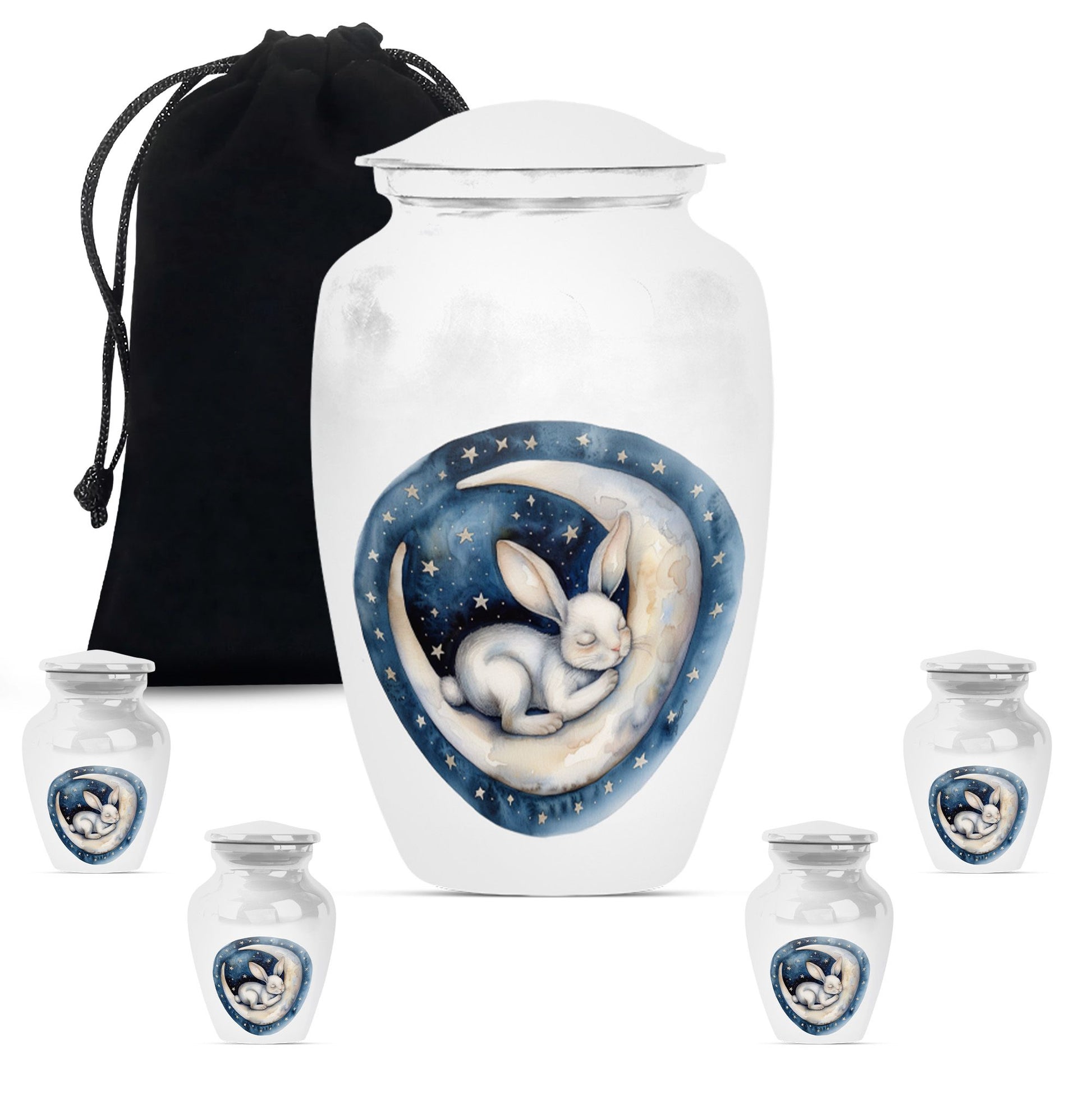 white bunny moon Urn ashes