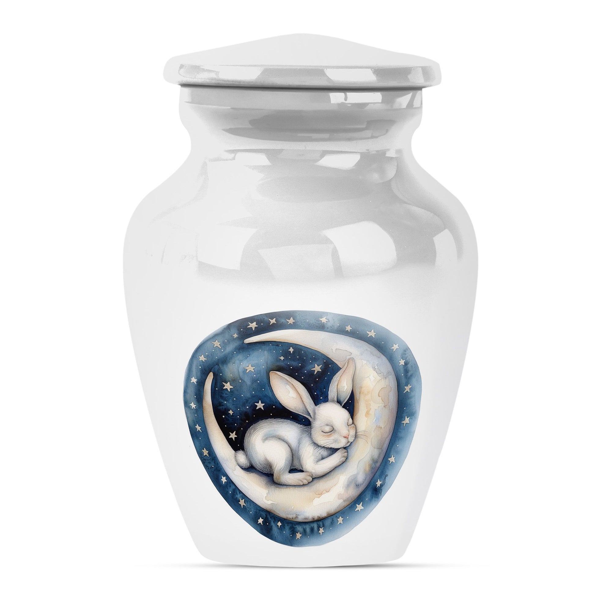 white bunny moon Urn ashes