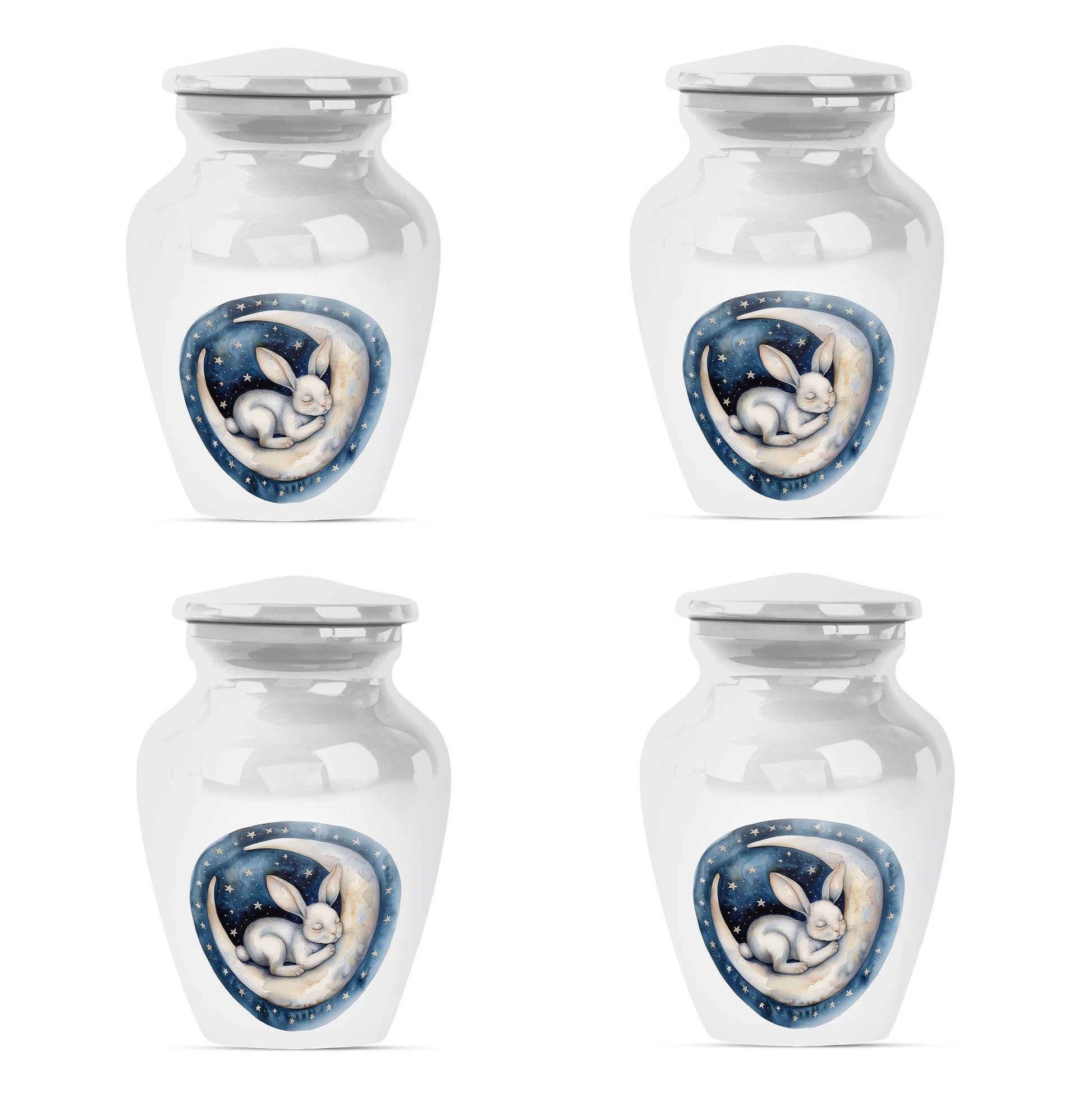 white bunny moon Urn ashes