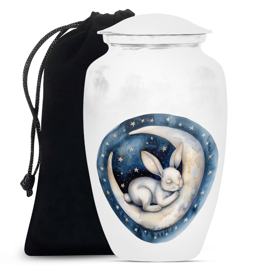 white bunny moon Urn ashes