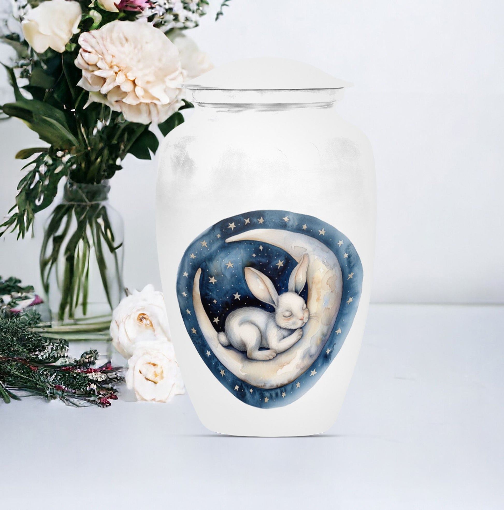 white bunny moon Urn ashes