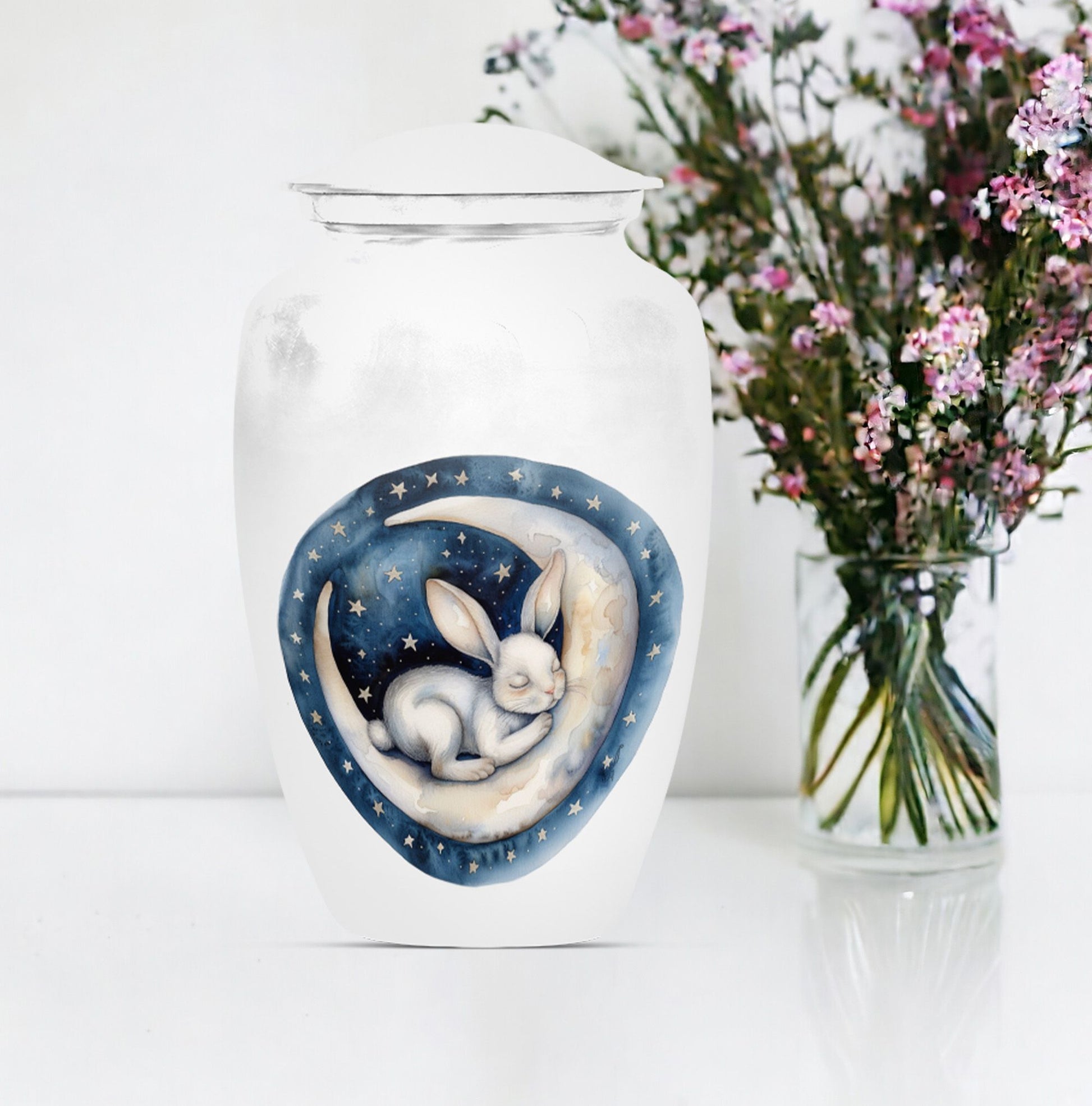 white bunny moon Urn ashes