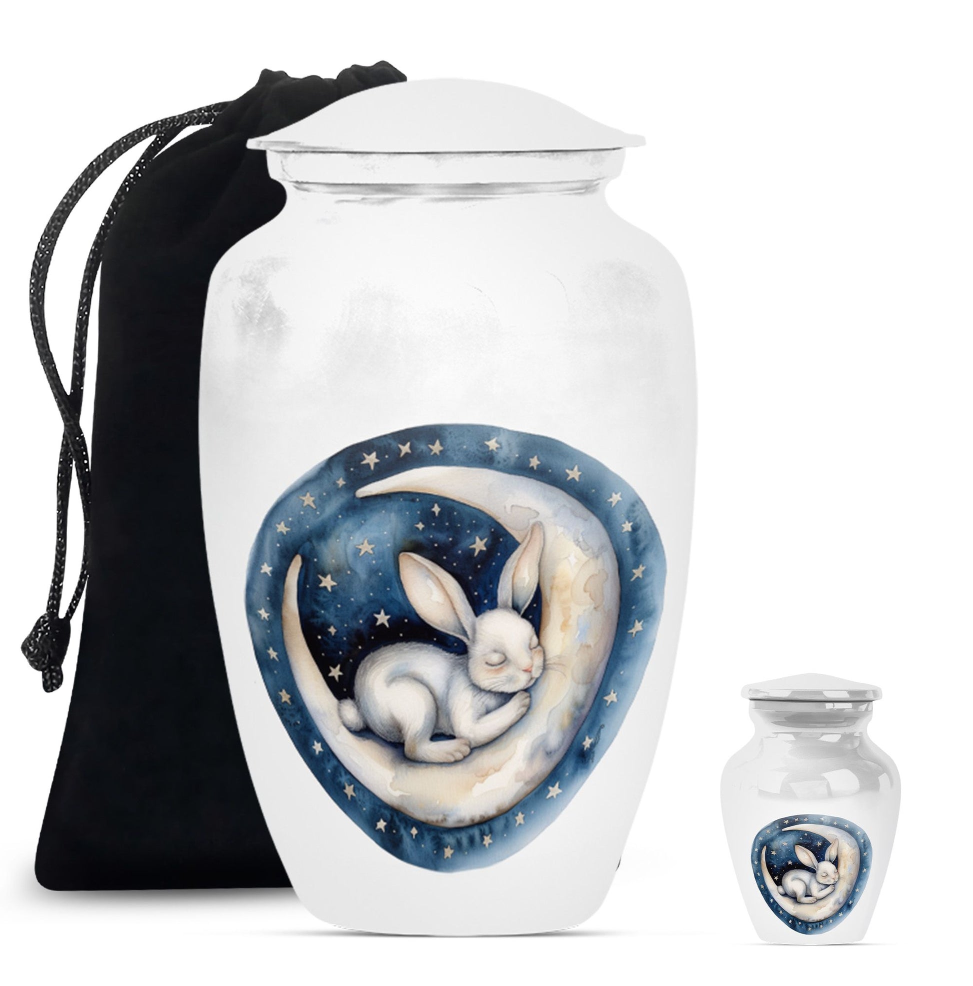 white bunny moon Urn ashes