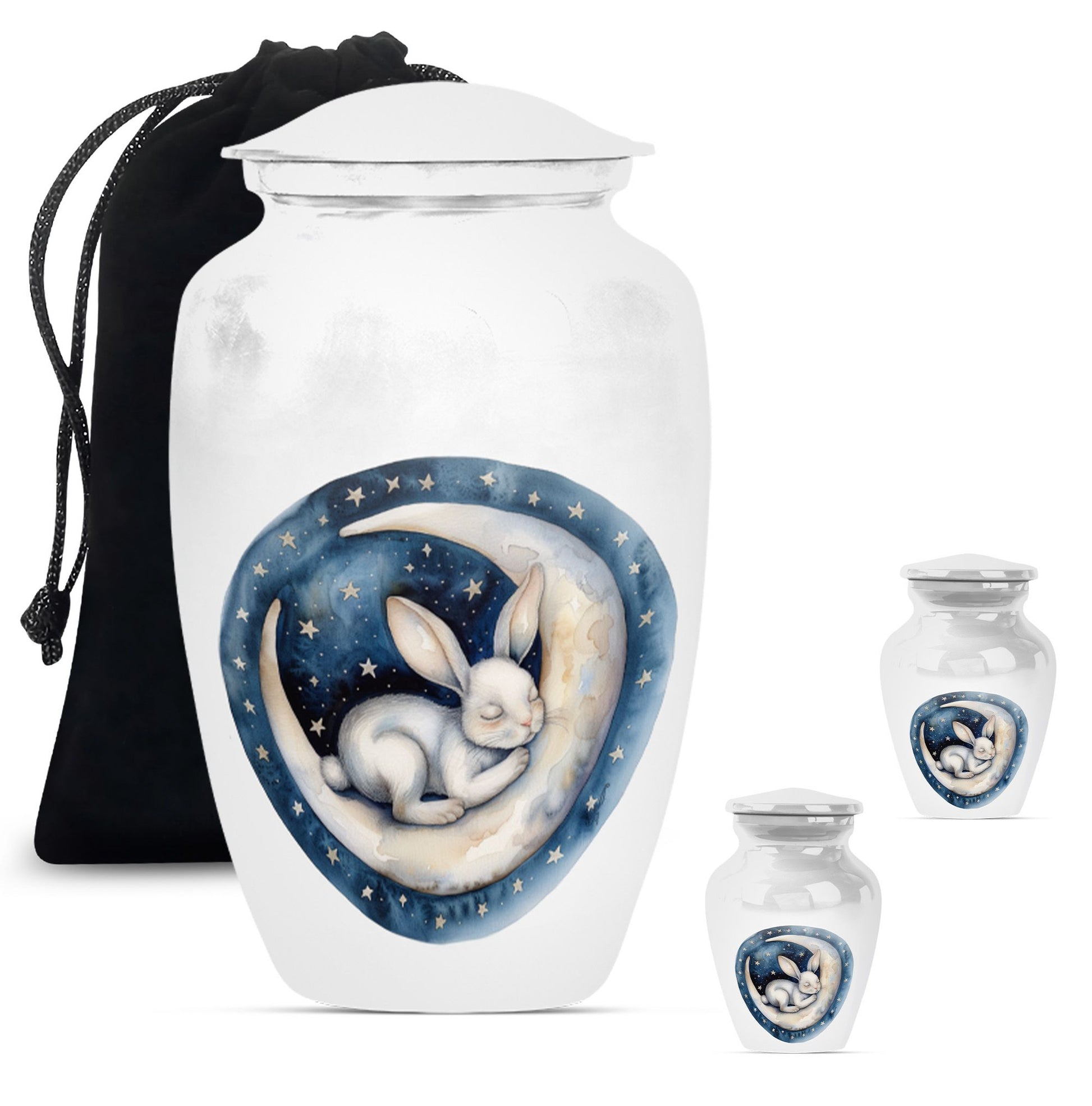 white bunny moon Urn ashes