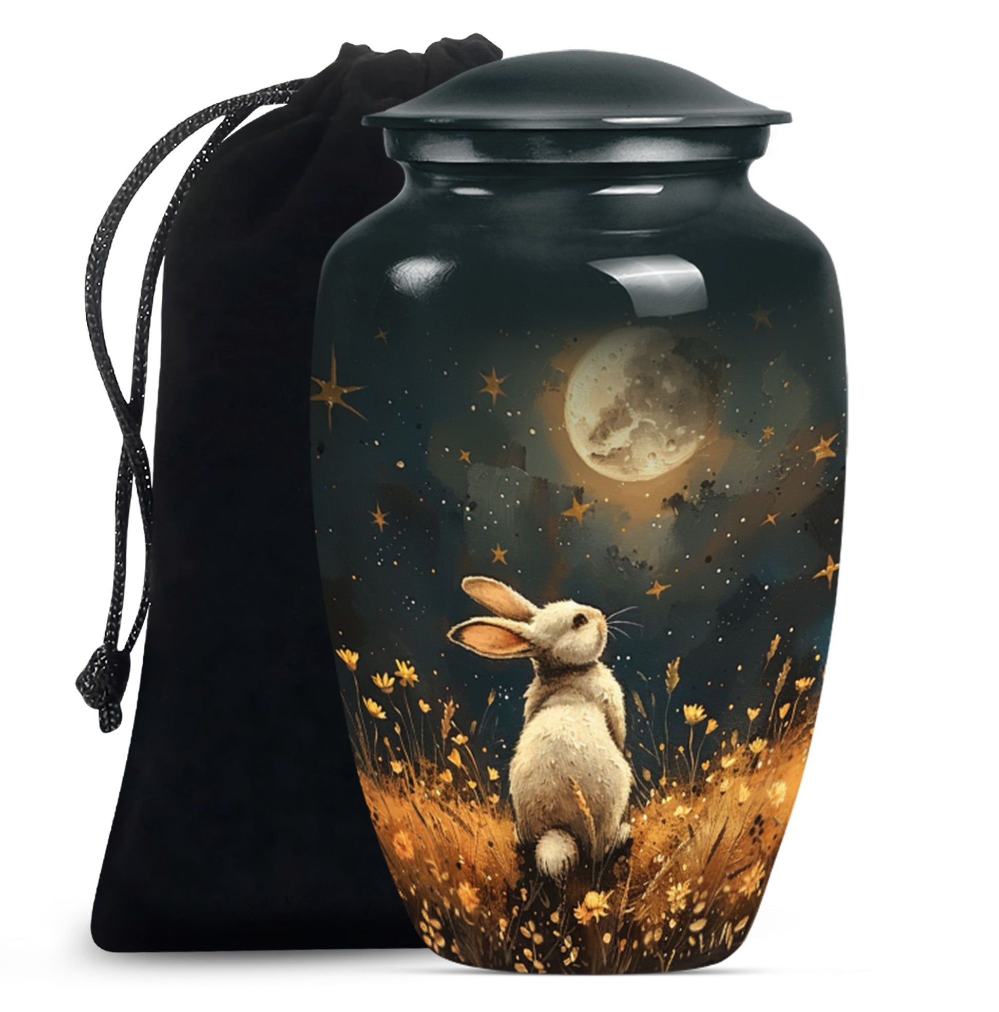 10-inch white bunny moon Urn