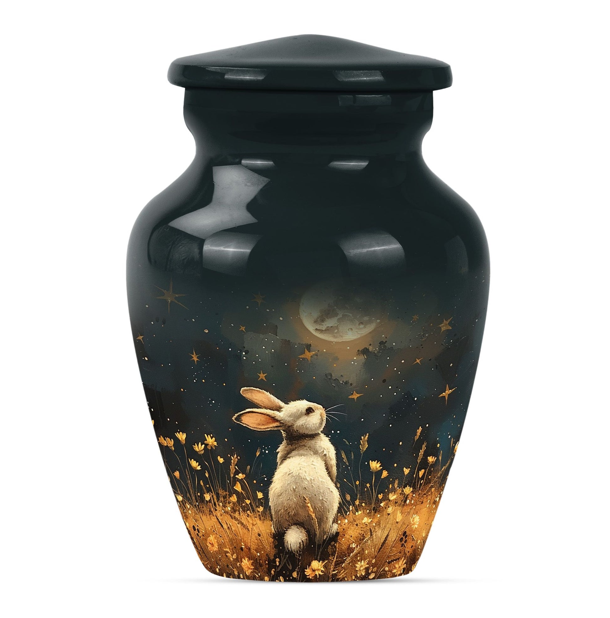 10-inch white bunny moon Urn