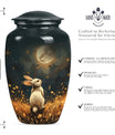 10-inch white bunny moon Urn