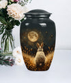 Classic 10-inch white bunny moon urn.