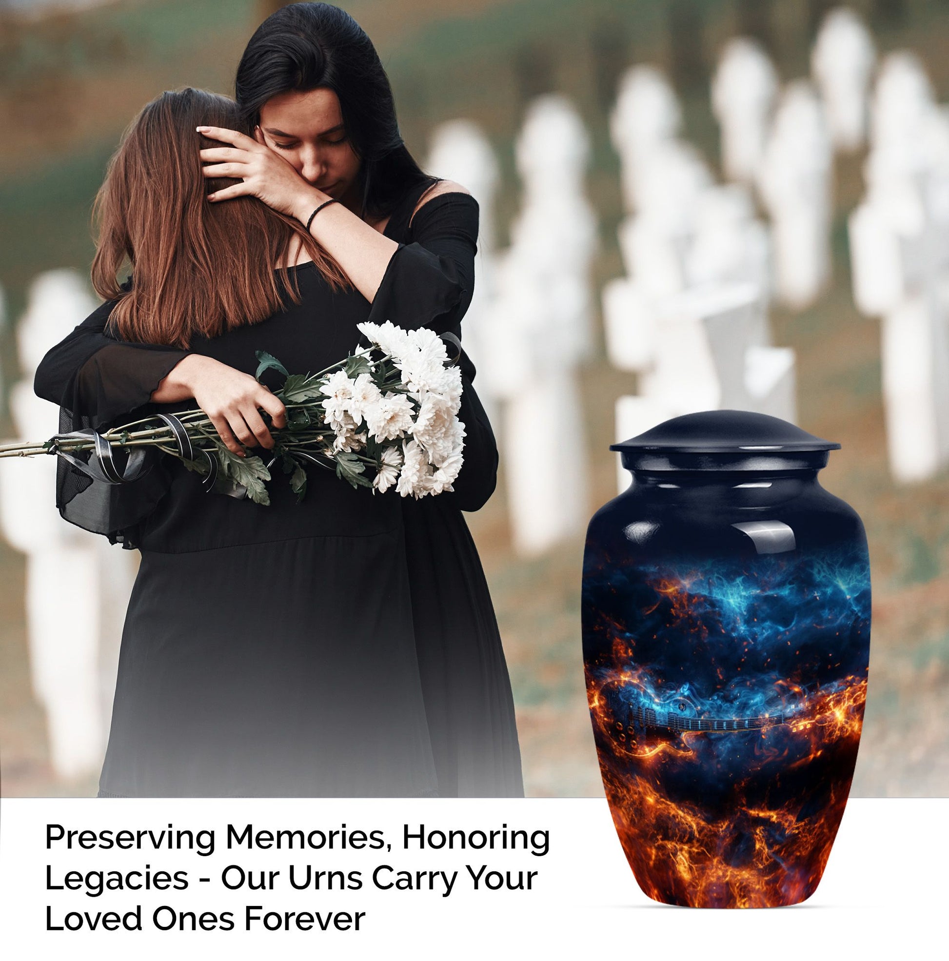 Classic 10-inch Guitar Urn, Burial urn