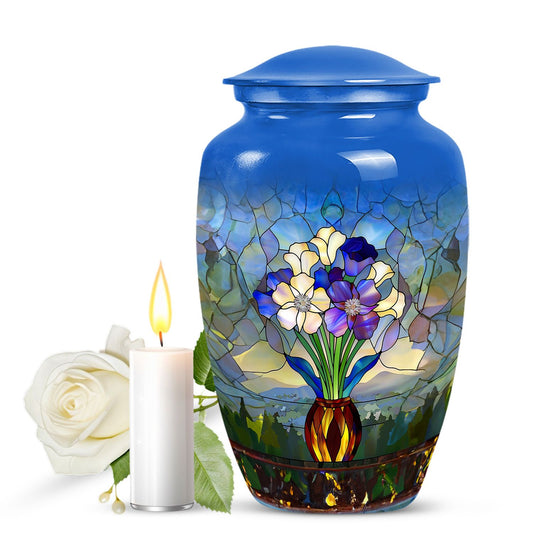 stained glass urn for adult burial