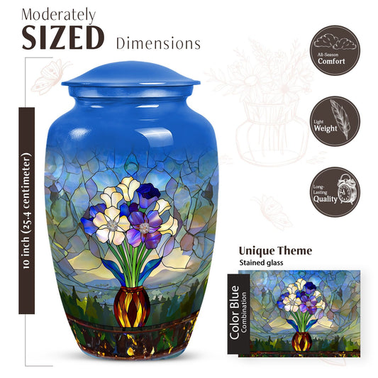 stained glass urn for adult burial