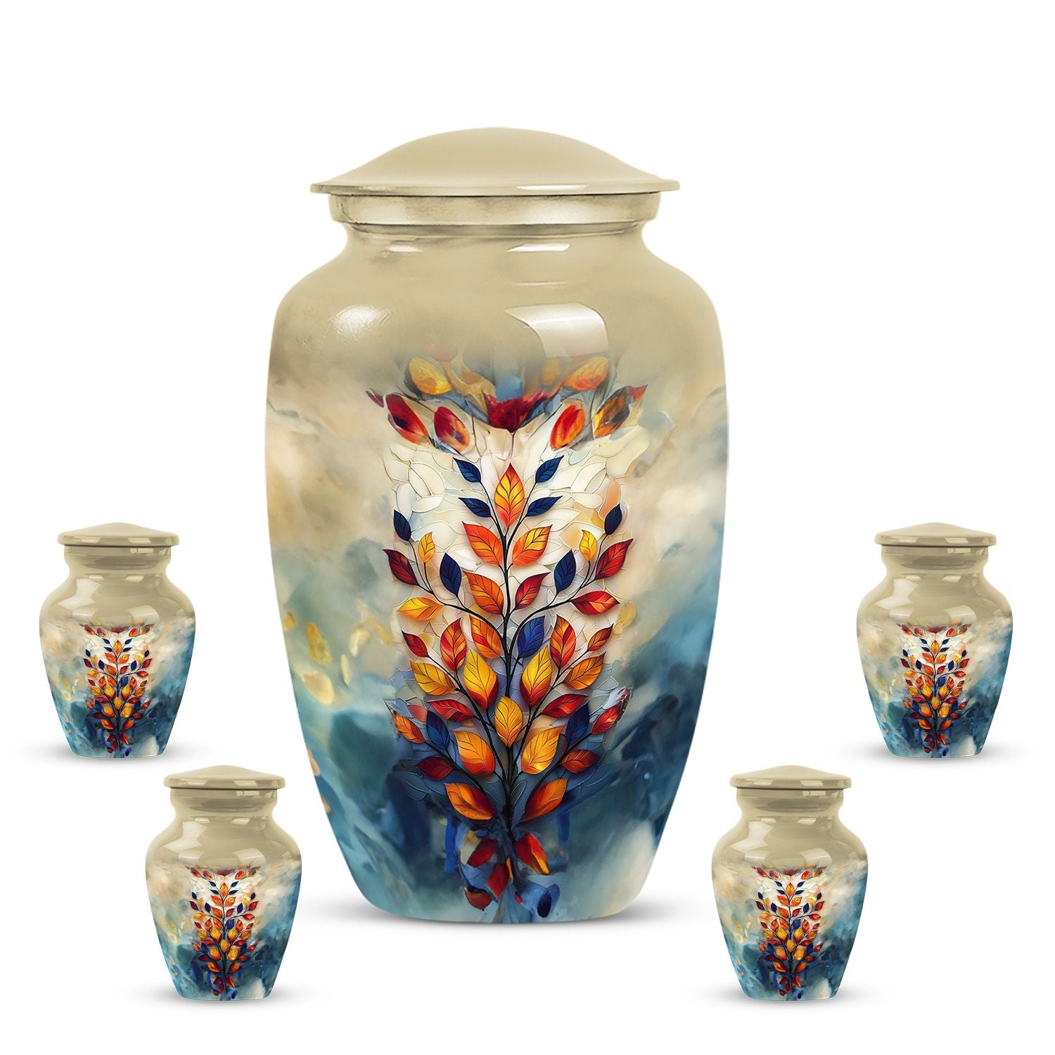 stained glass urn for cremation, 