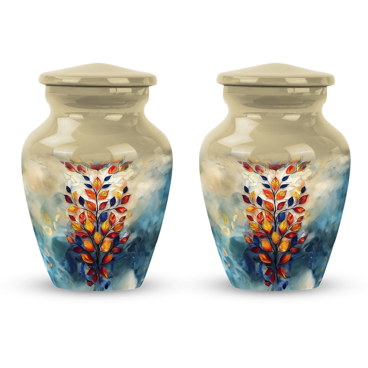 stained glass urn for cremation, 