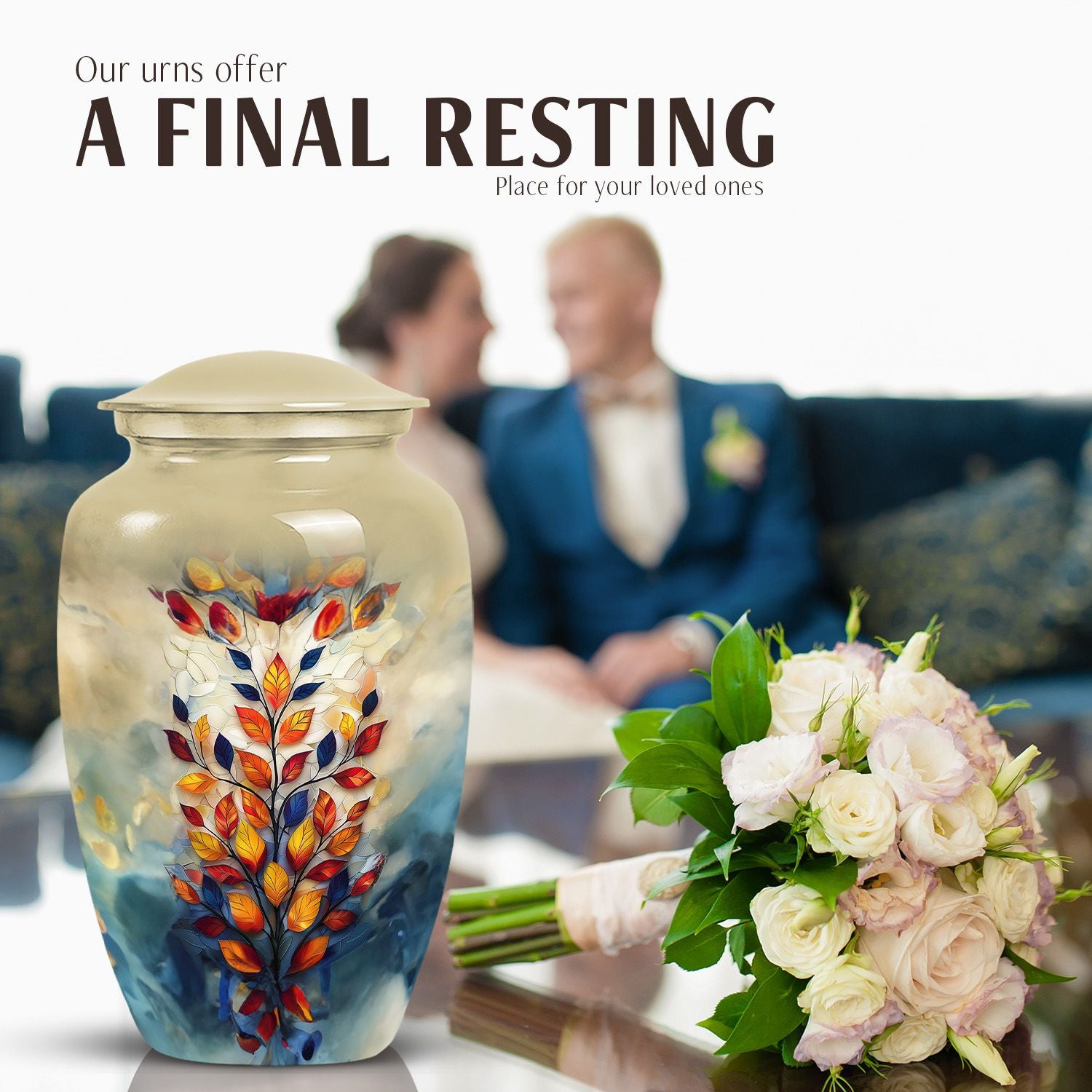 stained glass urn for cremation, 