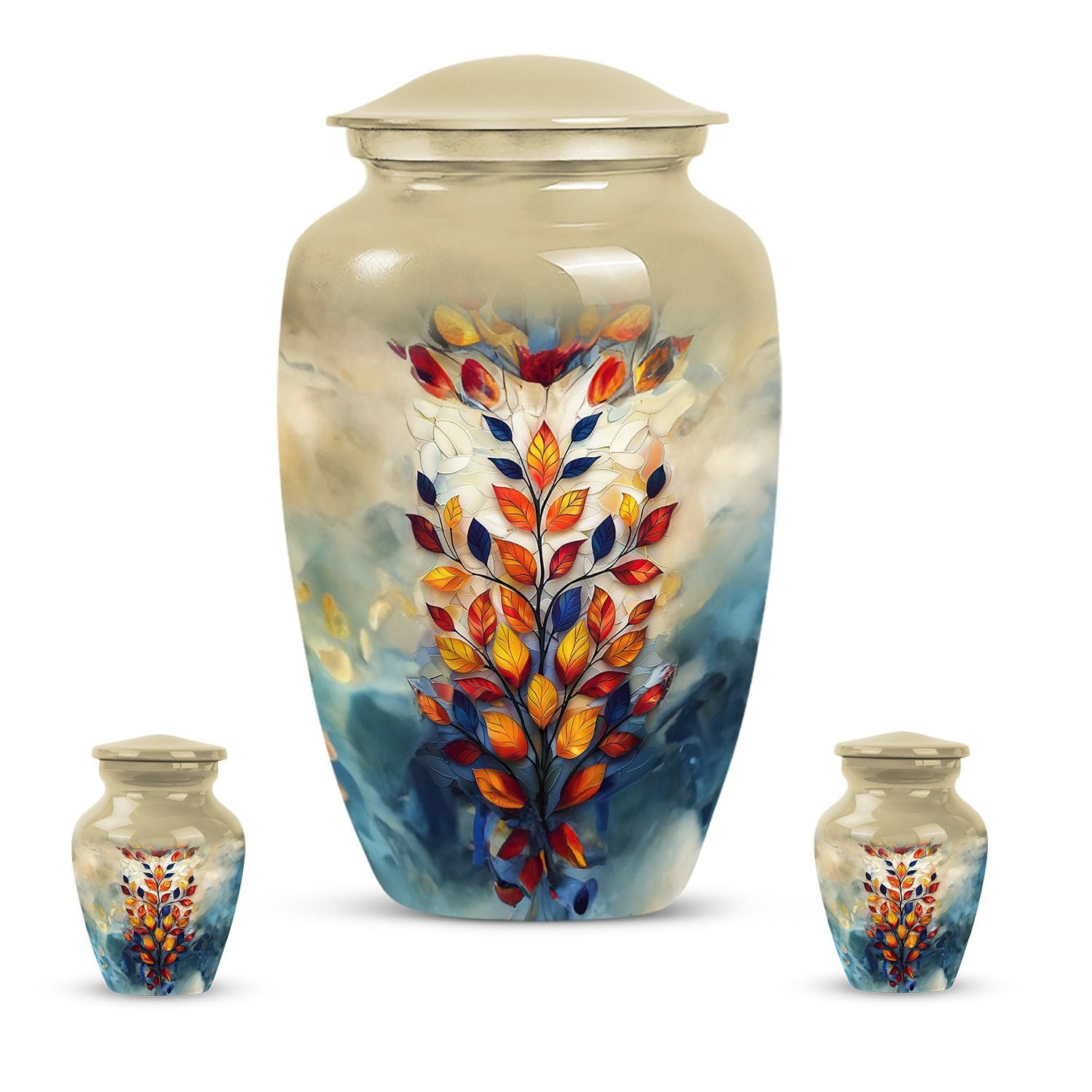 stained glass urn for cremation, 