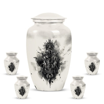 Large Urn with 4 Small Urn