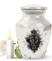 Catholic urn for adult female memorial ashes