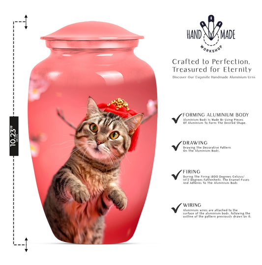 Cat urn for cremation ashes.