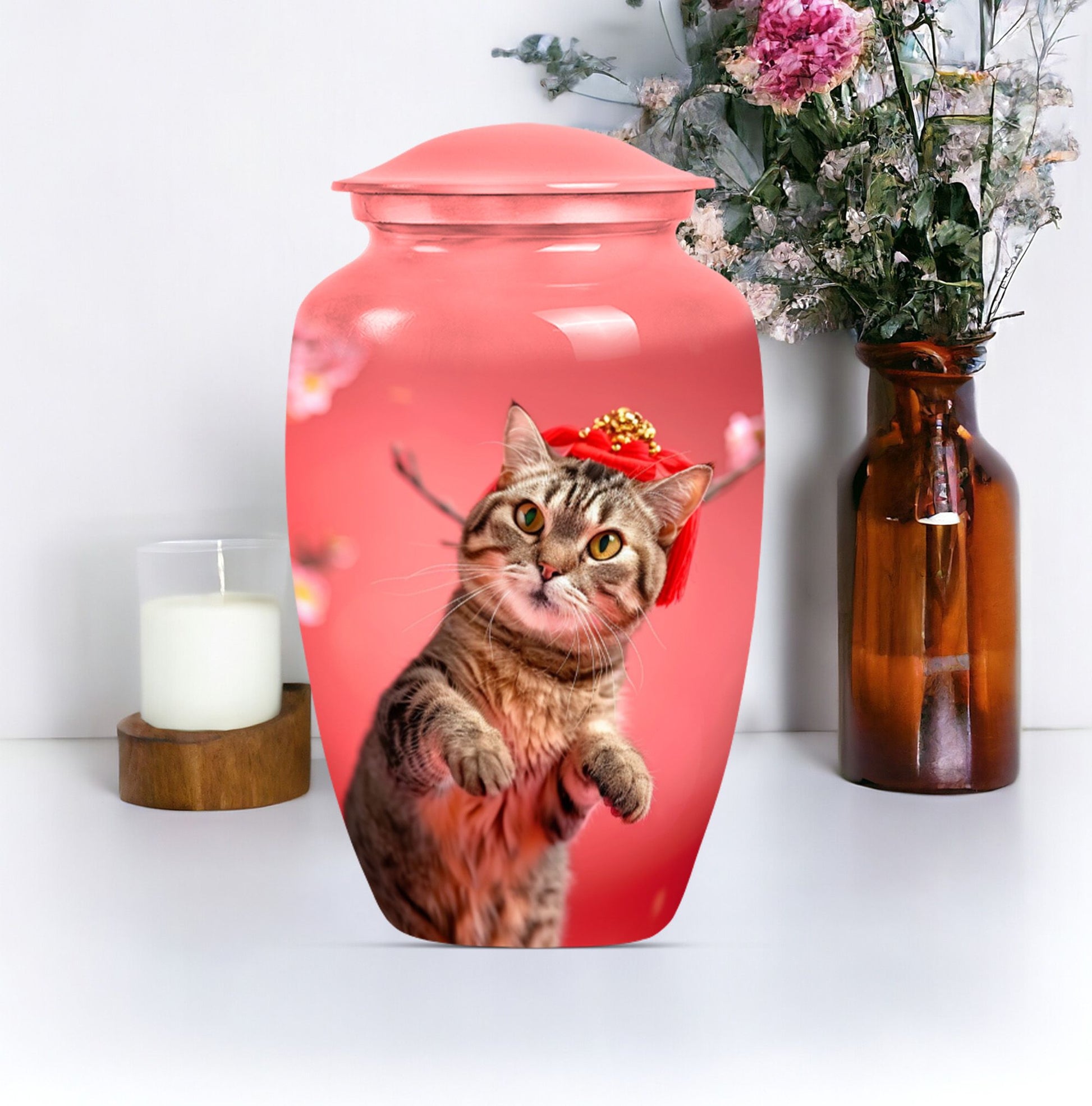 Cat urn for cremation ashes.