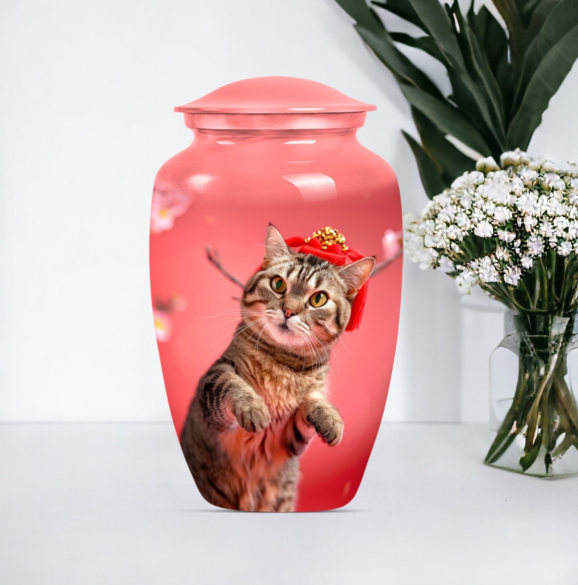 Cat urn for cremation ashes.