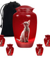 10-inch aluminium classic urn, cat urn, for burial.