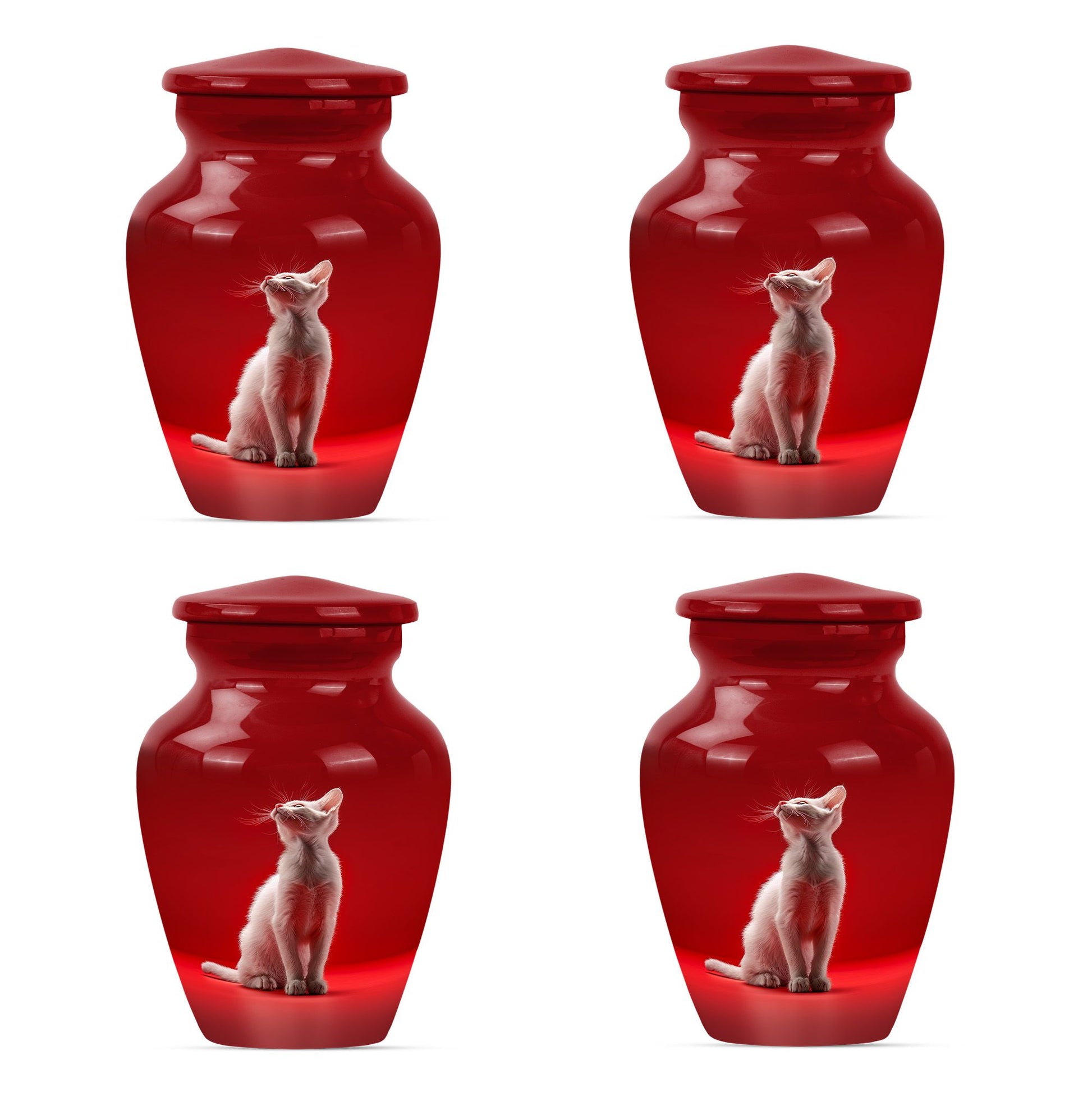 10-inch aluminium classic urn, cat urn, for burial.