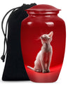 10-inch aluminium classic urn, cat urn, for burial.