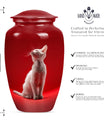 10-inch aluminium classic urn, cat urn, for burial.