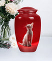 10-inch aluminium classic urn, cat urn, for burial.