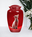 10-inch aluminium classic urn, cat urn, for burial.