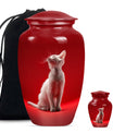 10-inch aluminium classic urn, cat urn, for burial.