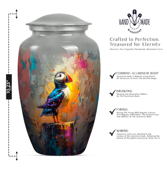 10-inch Puffin Bird urn