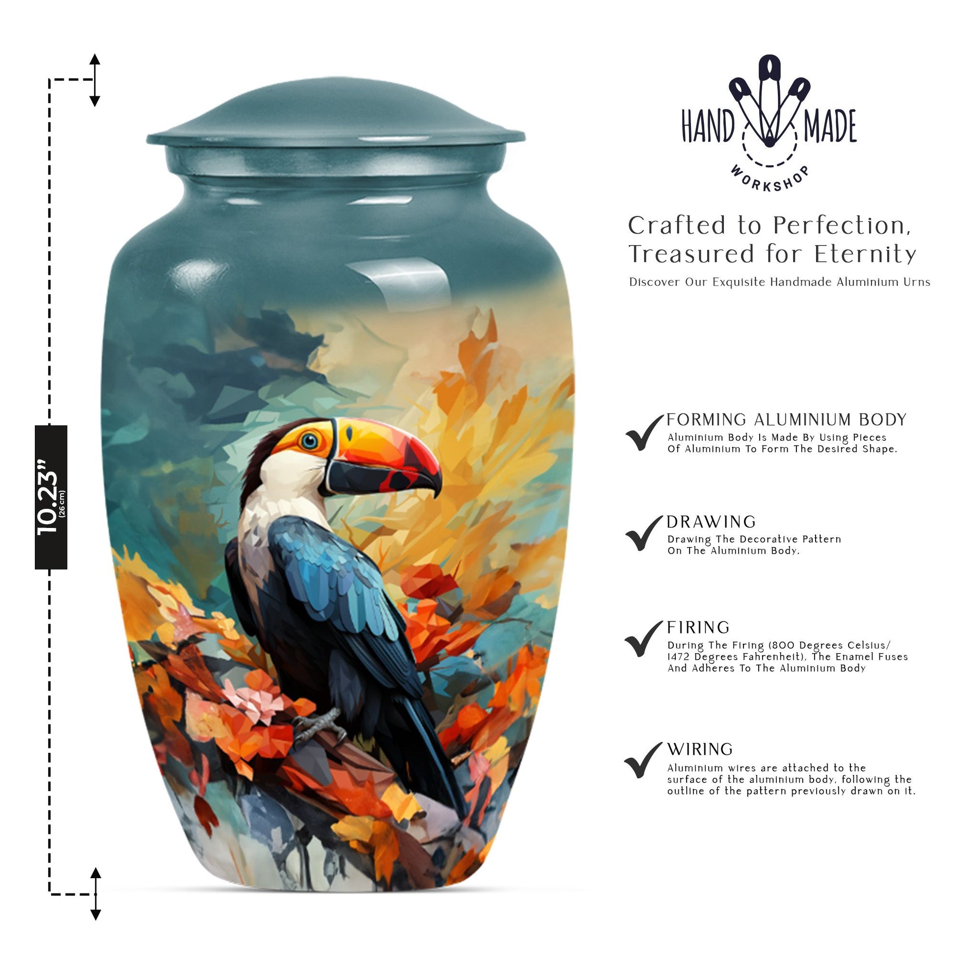 Puffin Bird Urn for adult ashes.