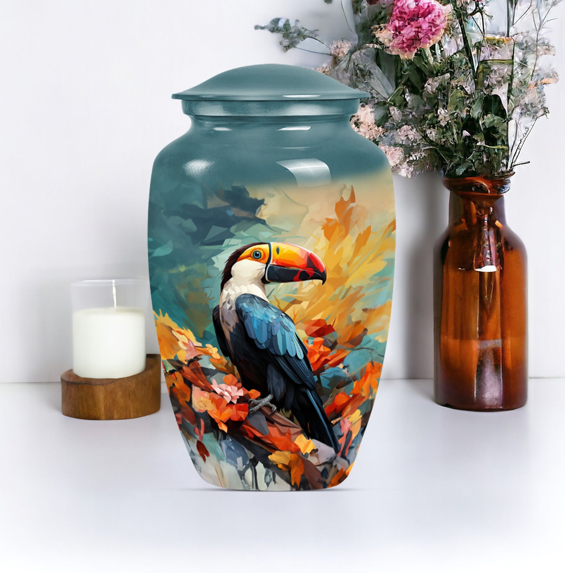 Puffin Bird Urn for adult ashes.