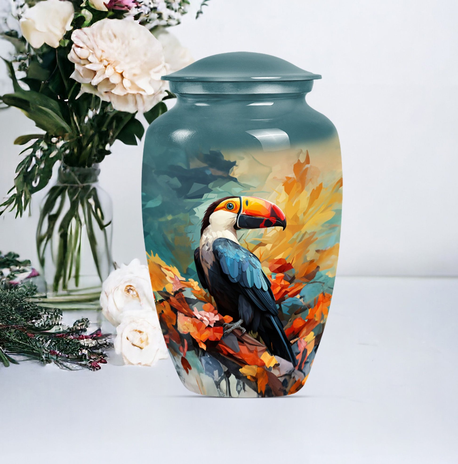 Puffin Bird Urn for adult ashes.