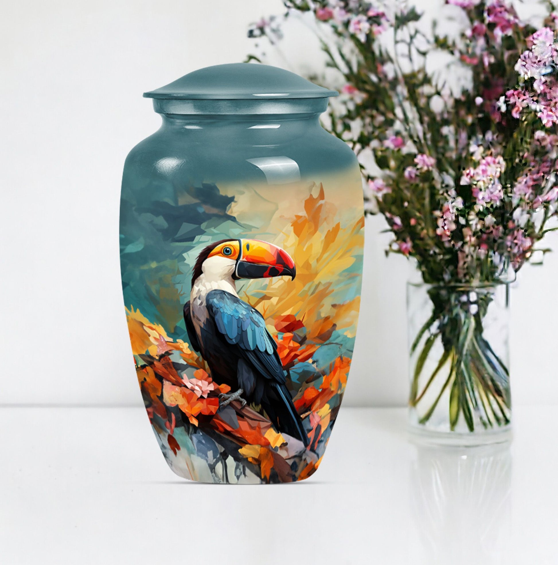 Puffin Bird Urn for adult ashes.