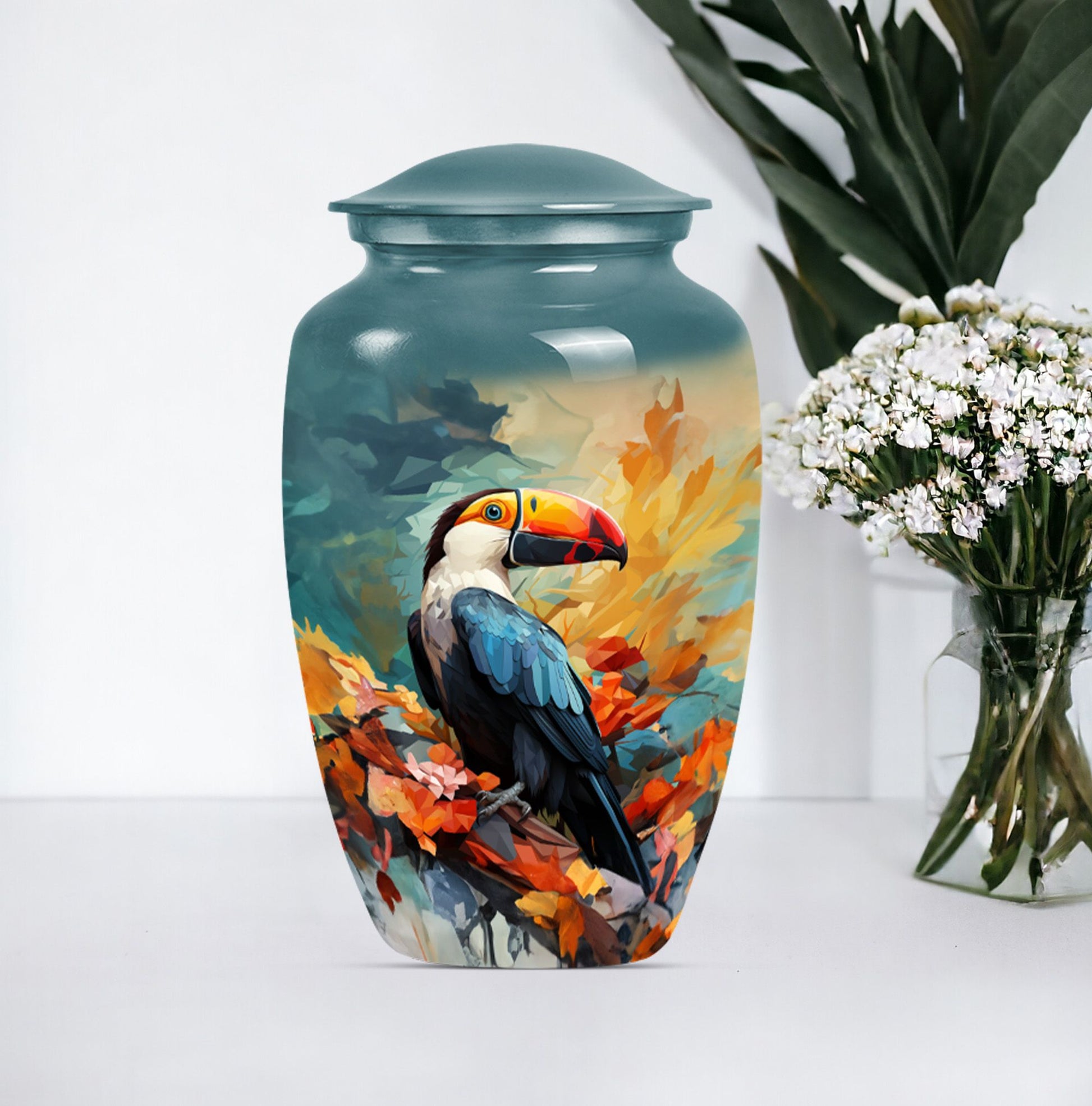 Puffin Bird Urn for adult ashes.