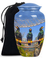 Classic 10-inch Puffin Bird Urn for ashes.