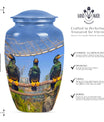 Classic 10-inch Puffin Bird Urn for ashes.