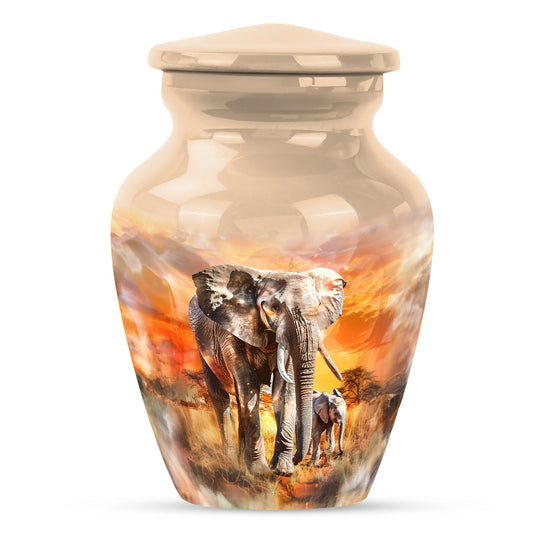 Elephant Family Urns For Human Ashes Adult Funeral, Ashes Urn