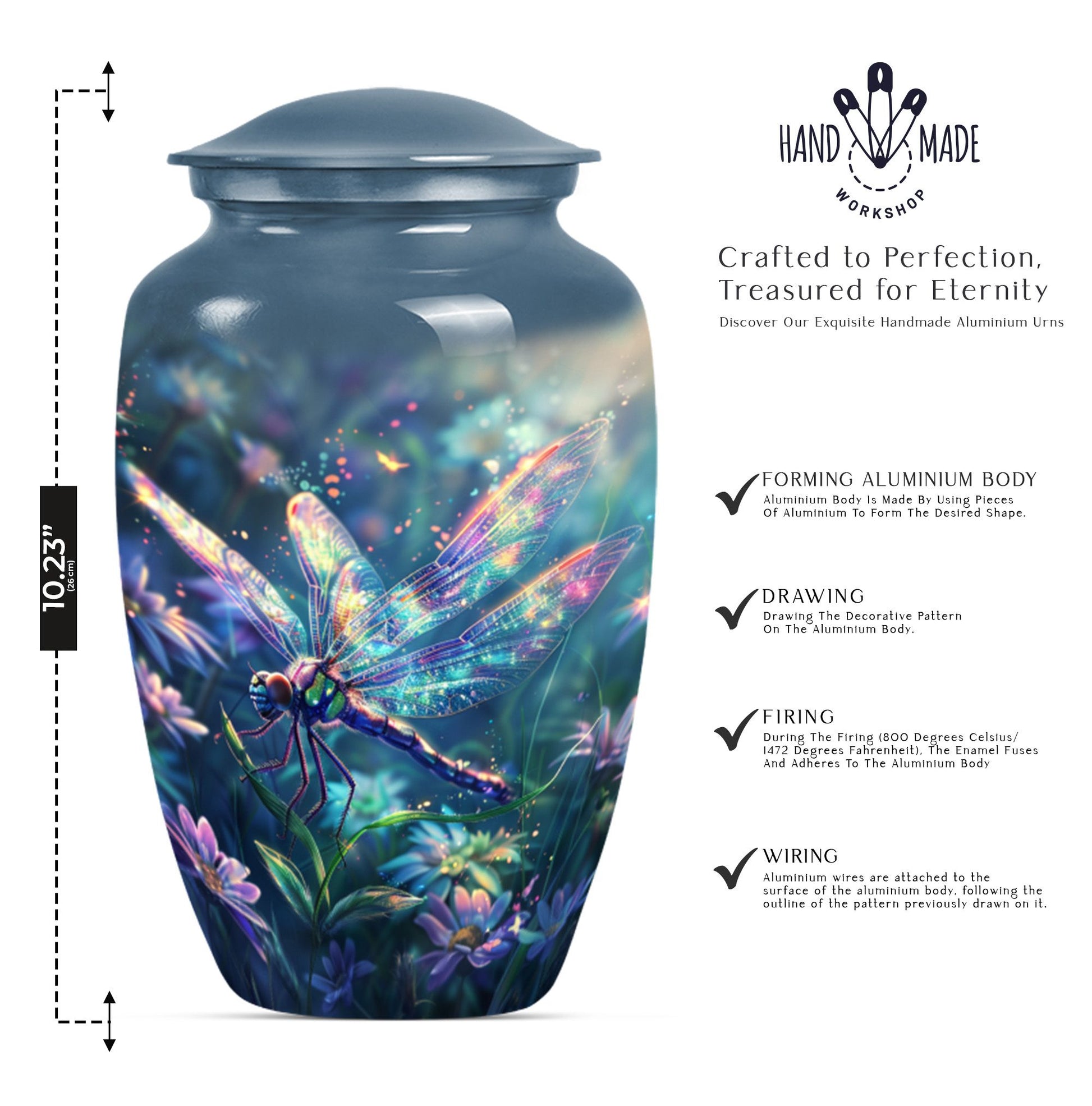 COSMIC DRAGONFLY adult urn.