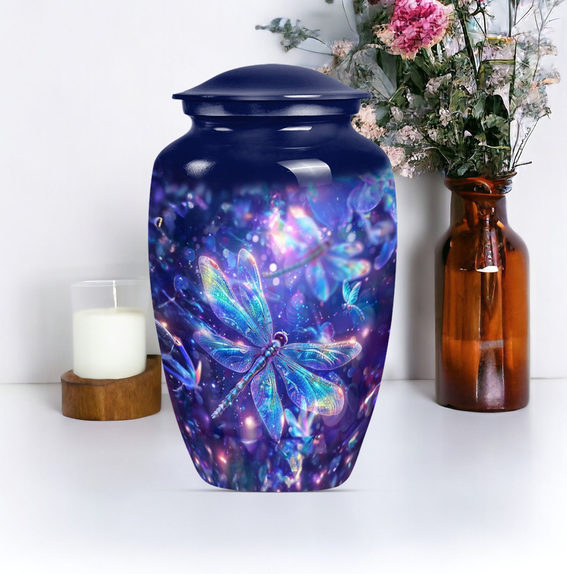 COSMIC DRAGONFLY 10-inch urn.