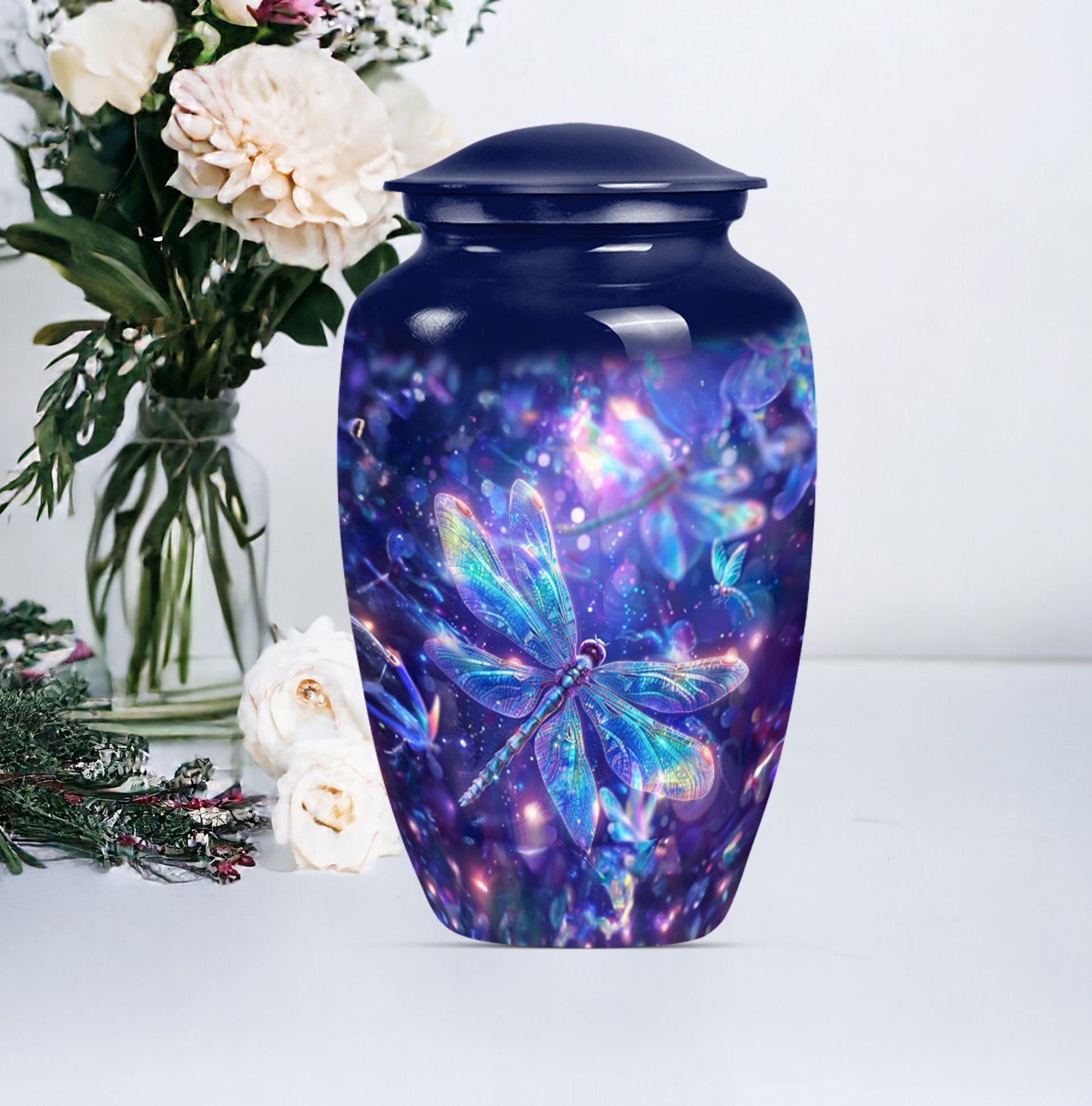 COSMIC DRAGONFLY 10-inch urn.