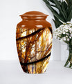 Stained glass classic large urn for men ashes.