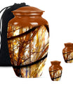 Stained glass classic large urn for men ashes.