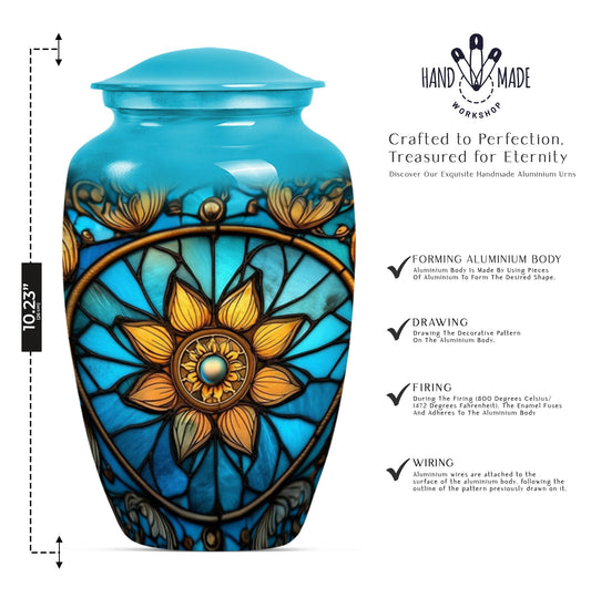 stained glass urn for women ashes