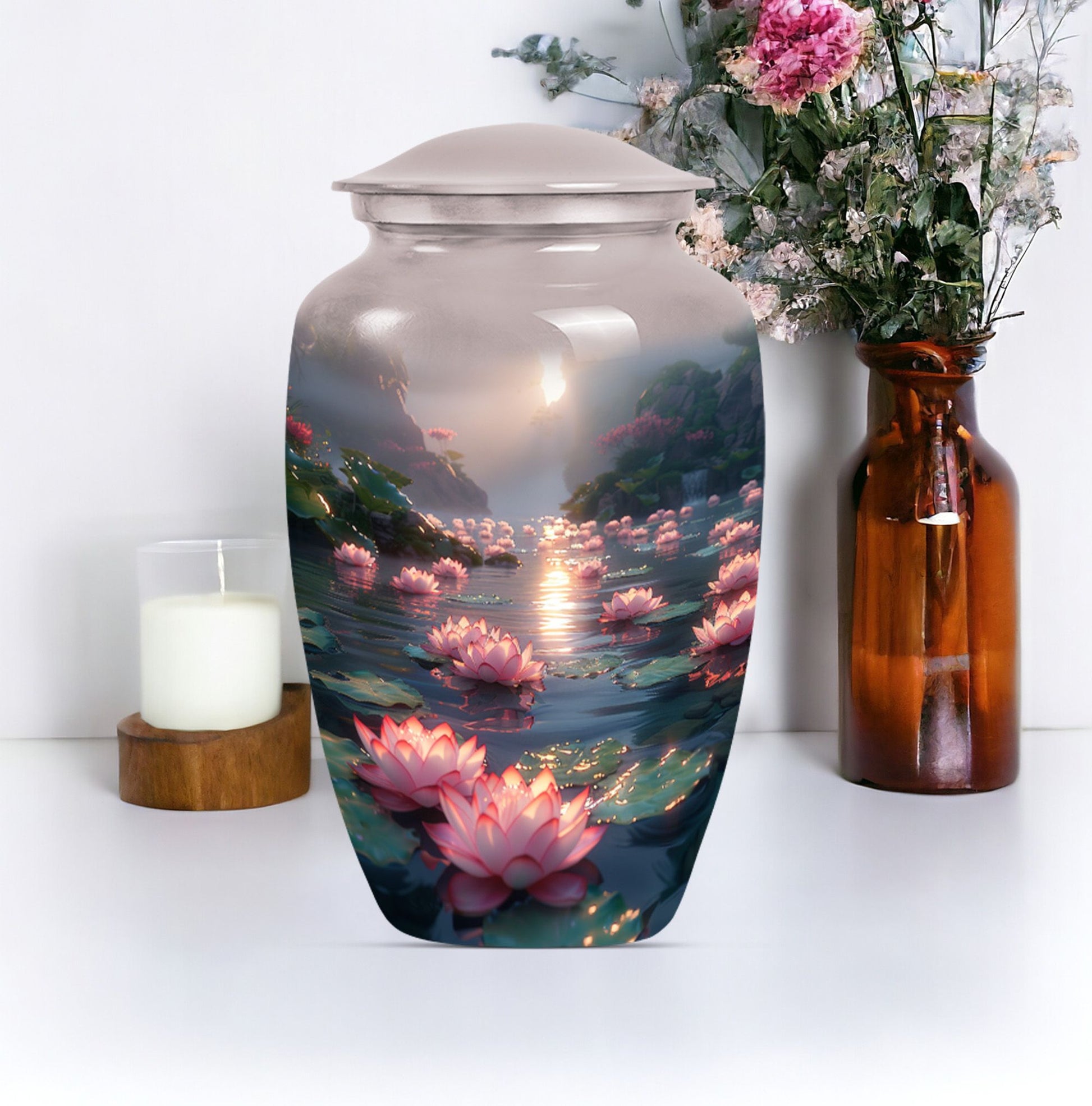 Lotus Urn for burial, memorial 