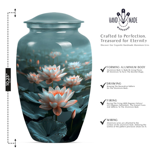 Lotus Urn for mother's cremation ashes.